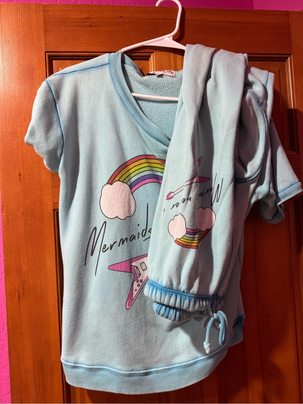 Wildfox Light Blue Rainbow 'Mermaids' Set